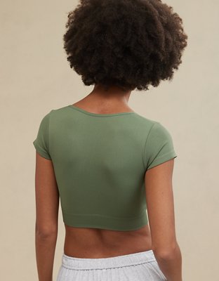 Женские топы Aerie Superchill Seamless Ring Cap Sleeve Bra Top — фото 2