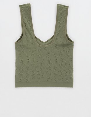Superchill Seamless Floral Jacquard Bra Top