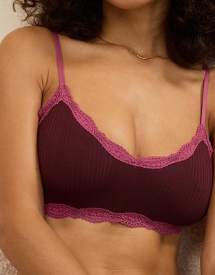 OVERSLEPT By Aerie Modal Lace Trim Bralette