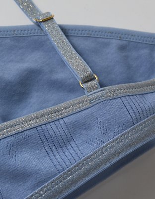Superchill Shine Pointelle Triangle Bralette