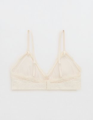 Superchill Cotton Rib Lace Trim Triangle Bralette