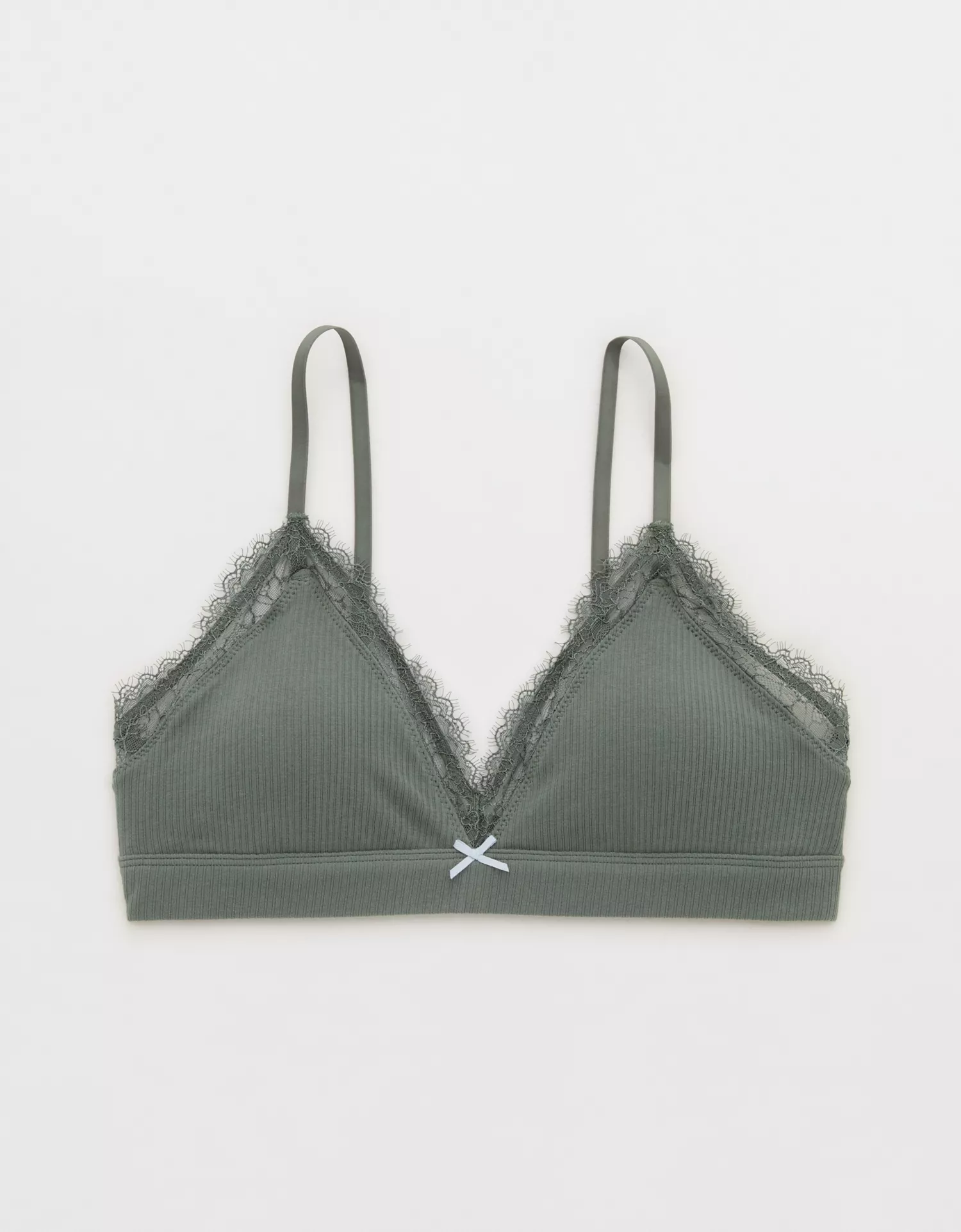 Superchill Cotton Rib Padded Triangle Bralette - thumbnail 8