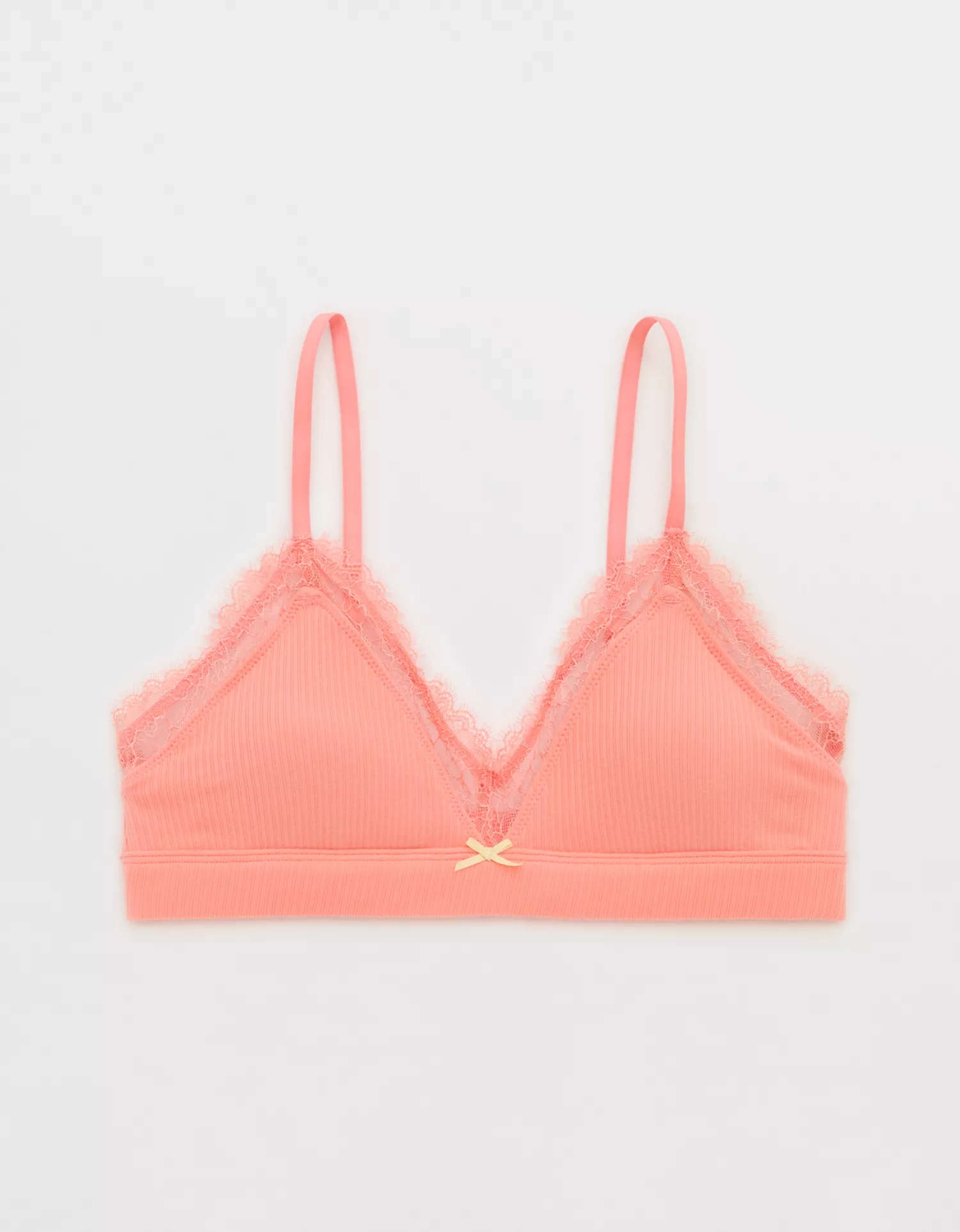 Superchill Cotton Rib Padded Triangle Bralette - thumbnail 3