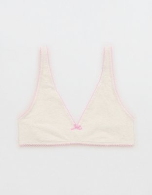 OVERSLEPT by Aerie Cotton Plunge Bralette