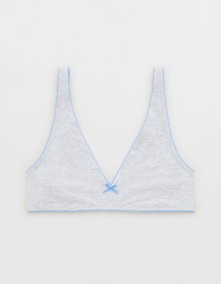 OVERSLEPT by Aerie Cotton Plunge Bralette
