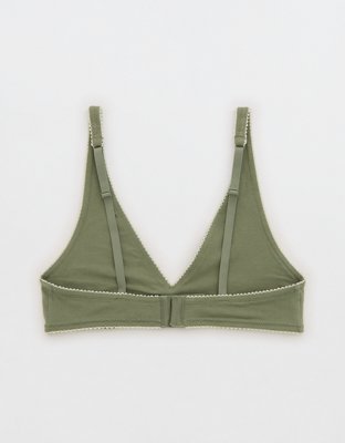 OVERSLEPT by Aerie Cotton Plunge Bralette