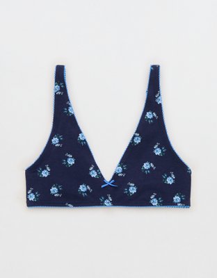 OVERSLEPT by Aerie Cotton Plunge Bralette