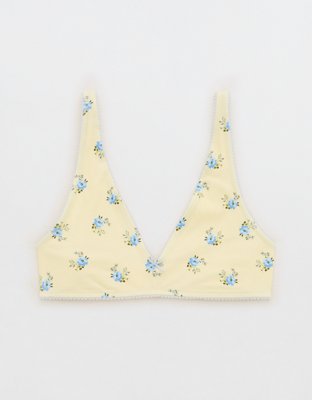 OVERSLEPT by Aerie Cotton Plunge Bralette