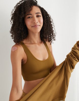 Aerie Seamless Padded Bralette In Sprout Green