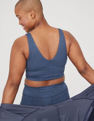 OFFLINE Bra deportivo de línea larga de jacquard y diseño en espiga