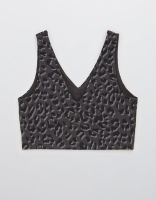 OFFLINE By Aerie Leopard Jacquard Longline Sports Bra