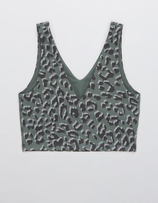 OFFLINE By Aerie Leopard Jacquard Longline Sports Bra