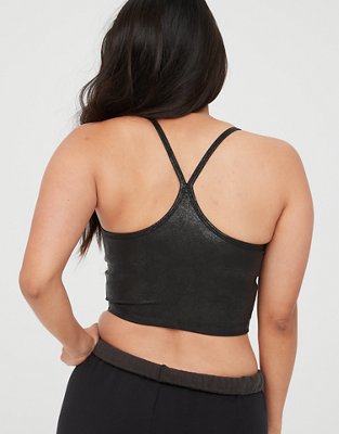 OFFLINE By Aerie The Hugger Crackle Racerback Sports Bra