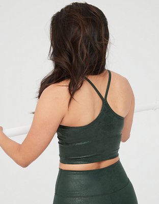 OFFLINE By Aerie The Hugger Crackle Racerback Sports Bra