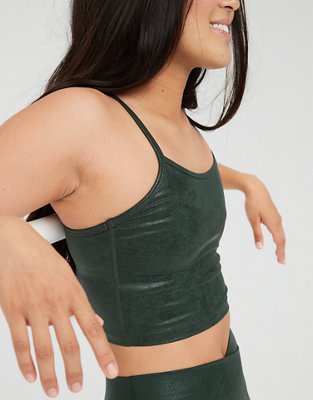 OFFLINE By Aerie The Hugger Bra deportivo con espalda deportiva craquelado