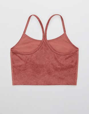 OFFLINE By Aerie The Hugger Crackle Racerback Sports Bra