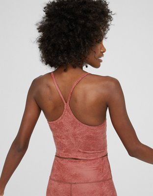 OFFLINE By Aerie The Hugger Crackle Racerback Sports Bra