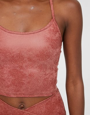 OFFLINE By Aerie The Hugger Bra deportivo con espalda deportiva craquelado