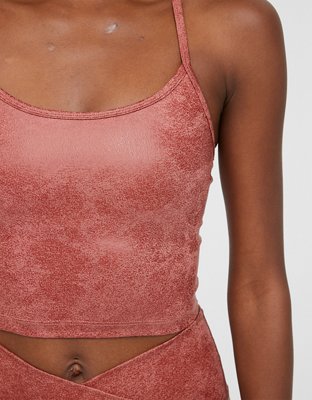 OFFLINE By Aerie The Hugger Crackle Racerback Sports Bra