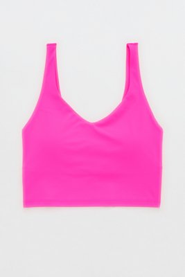 Shop OFFLINE By Aerie Real Me Low Key Longline Sports Bra online