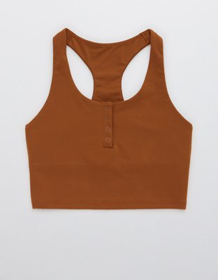 OFFLINE By Aerie Real Me Henley Longline Sports Bra