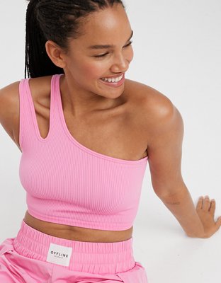 OFFLINE By Aerie Seamless One Shoulder Longline Sports Bra