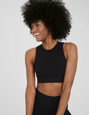 Black V-Cut Sports Bra, Extended Body Sports Bra