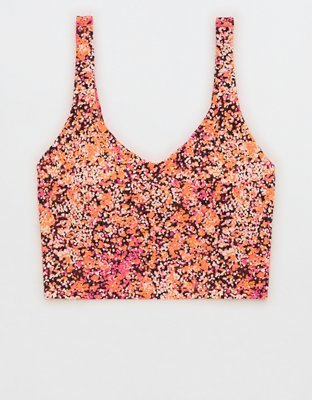 OFFLINE By Aerie Real Me Bra deportivo discreto de línea larga