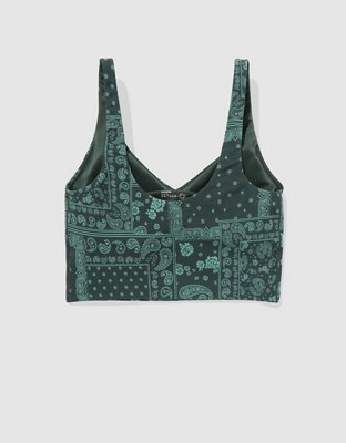 OFFLINE By Aerie Real Me Bra deportivo discreto de línea larga