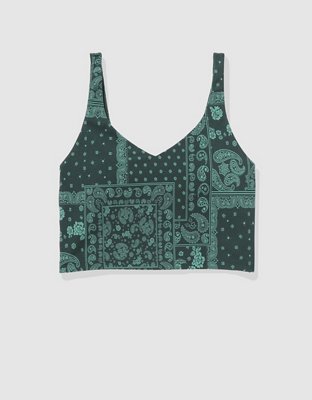 OFFLINE By Aerie Real Me Bra deportivo discreto de línea larga