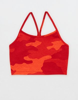 OFFLINE By Aerie Mini Houndstooth V-Neck Longline Sports Bra