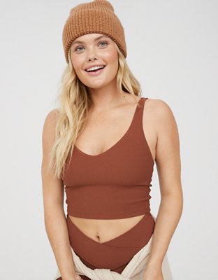 OFFLINE By Aerie Real Me Low Key Waffle Sports Bra
