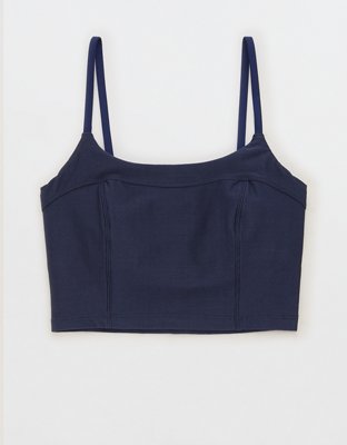 OFFLINE By Aerie Rise N Shine Bra Deportivo de Línea Larga en Punto Elástico