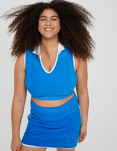OFFLINE By Aerie Hole-In-One Terry Polo Sports Bra