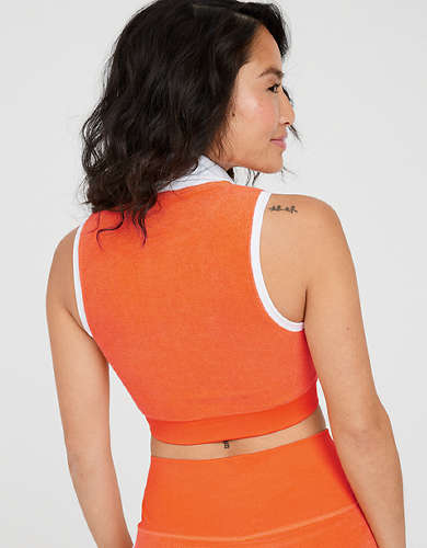 OFFLINE By Aerie Hole-In-One Terry Polo Sports Bra