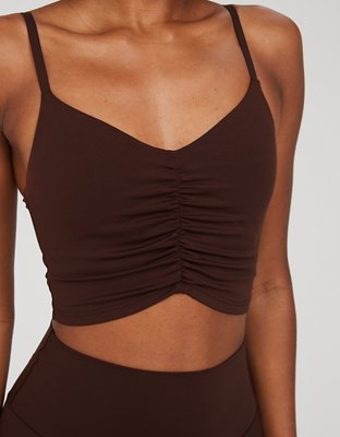OFFLINE By Aerie Real Me Ruched Longline Sports Bra