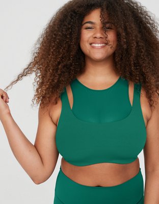 Offline By Aerie Women's Real Me Strappy Back Cropped Sports Bra