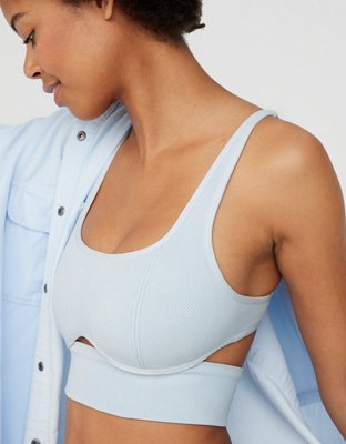 OFFLINE By Aerie Ribbed Plunge Sports Bra