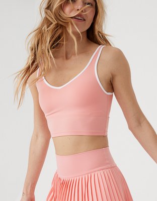 Long-Line Sports Bra in hot pink