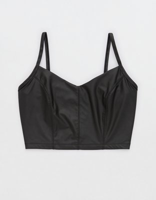 OFFLINE By Aerie Real Luxe Faux Leather Bra Top
