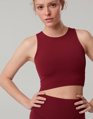 OFFLINE By Aerie Real Me XTRA High Neck Longline Sports Bra