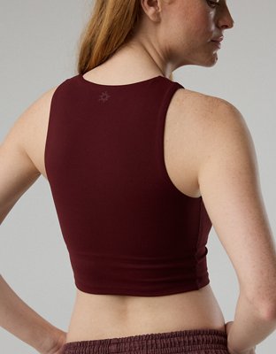 OFFLINE By Aerie Real Me XTRA High Neck Longline Sports Bra