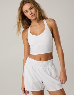 ESSENTIALS WHITE SPORTS BRA – PLUSHRX