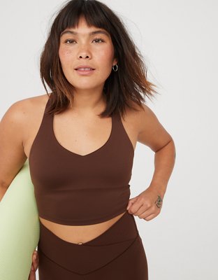 Aerie OFFLINE by High Waisted Brown Relic Crossover Leggings Size M - $25 -  From Itzy
