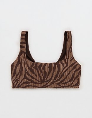 OFFLINE By Aerie Jacquard Stripe Rib Classic Sports Bra