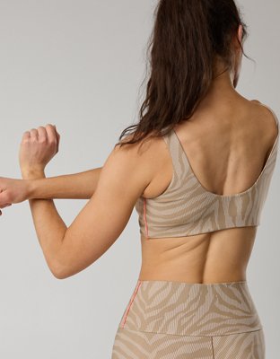 OFFLINE By Aerie Stripe Rib Classic Sports Bra