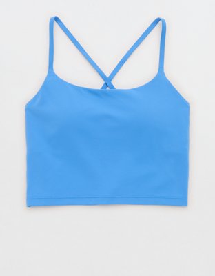 OFFLINE By Aerie Real Me Xtra Strappy Longline Sports Bra Women's Rome Blue XL