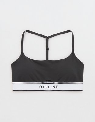 OFFLINE By Aerie The Hugger Logo Elastic Sports Bra