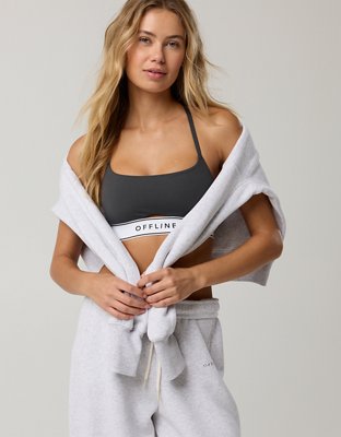 OFFLINE By Aerie The Hugger Logo Elastic Sports Bra