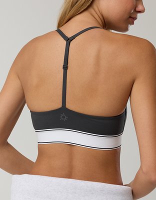 OFFLINE By Aerie The Hugger Logo Elastic Sports Bra